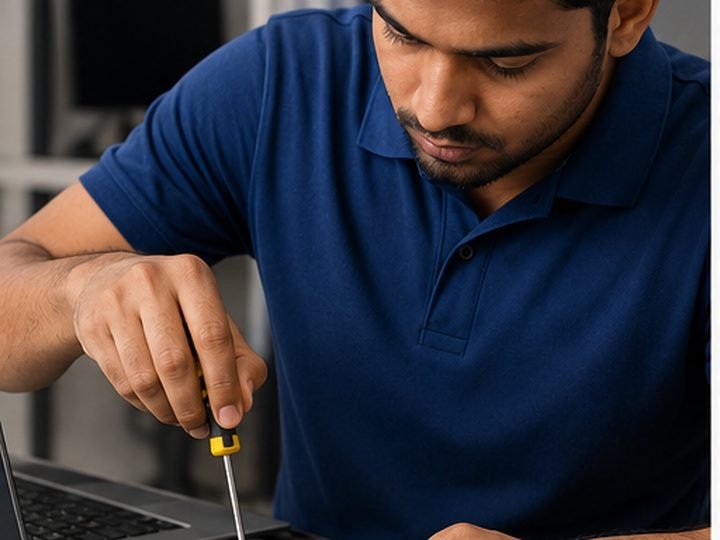 Laptop repair in Chennai - Mihir Enterprises technician